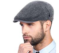 Yutdeng Boinas Hombre Invierno Gorras de Planas Ajustable Boina Vintage Sombreros Newsboy Cabbie Gatsby Gorra Plana Hombre Sombrero Irlandesa Casual Caballero Gorra Vendedor Twill Flat Cap Beret Hat