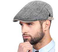 Yutdeng Boinas Hombre Invierno Gorras de Planas Ajustable Boina Vintage Sombreros Newsboy Cabbie Gatsby Gorra Plana Hombre Sombrero Irlandesa Casual Caballero Gorra Vendedor Twill Flat Cap Beret Hat