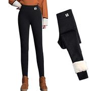 Yutdeng Leggings Térmicos para Mujer - Pantalones de Invierno de Cintura Alta, Terciopelo Elástico, Grueso Cachemira, Polainas de Felpa Caliente
