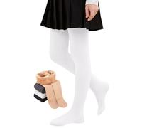 Yutdeng Medias para Niñas Térmicas Medias Niña Invierno Opacas Grueso Mallas con Forro Polar Elásticas Suaves Leggings Cálidas Pantalones Transpirable Cómodo para Escuela Ballet Danza Diario 3-15 Años