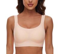 Yutdeng Sujetador sin Aros Sujetadores Mujer sin Costuras Bralette Básico Cómodo Bra Copa Completa Sujetador Push Up Relleno Extraíble Tirantes Anchos Sujetador Reductor Sujetador Deportivo Mujer Yoga