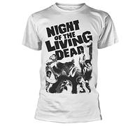 Yutian Night of The Living Dead Poster T-Shirt Graphic tee Printed Shirt Short Sleeve For Mens White XL
