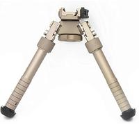 Yuting Bípode de liberación rápida con riel Picatinny de 6.5-9 Pulgadas, con Montura de Palanca CNC QD, diseño liviano y Estable, bípode Ajustable con rotación de 360 Grados