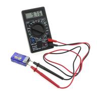 YUTONG - Multímetro digital de bolsillo para coche, probador de voltaje de batería, mini multímetro electrónico, accesorios de amperímetro, resistencia, dos tubos, tres tubos con bolígrafo de batería