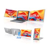 YUTOO Extensor de pantalla triple para laptop de 15 pulgadas, monitor portátil dual para laptop