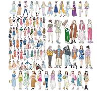 YUTOU 102 pegatinas para álbumes de recortes, pegatinas de moda para niñas, pegatinas para álbumes de recortes, pegatinas para scrapbook para pegatinas Diary Junk Journal Album DIY Crafts