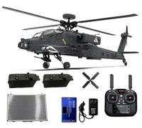 YUTT Helicóptero 1/32 F11-S AH64 Apachhe RC, helicóptero militar de doble eje 2.4G Flybarless 6G/3D Stunt con GPS y flujo óptico y cámara (versión RTF)