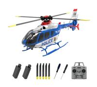 YUTT Helicóptero a escala 1/36 C123 EC135, 2.4G 6CH Helicóptero de control remoto de un solo rotor con flujo óptico, retención de altitud, avión militar RC para adultos y principiantes
