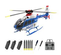 YUTT Helicóptero a escala 1/36 C123 EC135, 2.4G 6CH Helicóptero de control remoto de un solo rotor con flujo óptico, retención de altitud, avión militar RC para adultos y principiantes