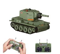 YUTT Mini tanque de batalla RC 1/64, modelo de vehículo blindado militar de 2.4G con modo de combate infrarrojo, torreta giratoria y transmisión de pista, regalo de juguete RC