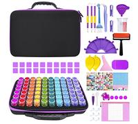 YUTUY Diamond Painting Kit Completo,Contenedores de almacenamiento de pintura de diamante,70 Ranuras Diamond Painting Accesorios,para Diamantes,Joyas,Manicura de Uñas