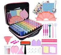 YUTUY Diamond Painting Kit Completo,Contenedores de almacenamiento de pintura de diamante,70 Ranuras Diamond Painting Accesorios,Portátil,para Diamantes,Joyas