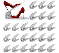 YUTUY Organizadores de Zapatos,24pcs Organizador para Calzado,Guardar Zapatos de Altura Ajustable,Antideslizante Shoe Organizer,Zapatero Simple,Ahorra Espacio,Adecuada para Mujeres y Hombres