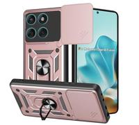 Yutwo Funda para Moto Edge 60 Fusion, Protección de la Cámara Carcasa con Cubierta de Cámara Deslizante y Soporte de Anill Carcasa para Moto Edge 60 Fusion, Rosa