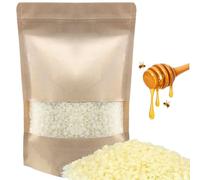 Yuuchail Pellets de cera de abeja blanca de 450 g, cera de abeja de calidad cosmética para la fabricación de velas DIY, cuidado corporal, bálsamo labial y fabricación de jabón