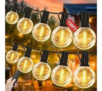 Yuucio Guirnalda Luces Exterior Regulable 45M, G40 LED Guirnaldas Luminosas con Control Remoto 77 Plástico Bombillas, Cadena de Luces IP44 Impermeable para Garden, Jardín, Terraza