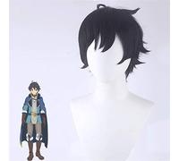 Yuuki Cosplay Pelucas Juego Princess Connect! Re: buceo Pelucas de cabello facial de fibra corta negra resistente al calor Pelucas + red de cabello libre DP-745