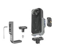 YUULNMOP Soporte de disparo vertical horizontal en forma de L mejorado compatible con Insta360 X5 X4, adaptador de montaje magnético de liberación rápida con agujero de tornillo de 1/4 pulgadas y