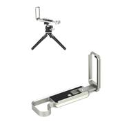 YUULNMOP Soporte de metal en forma de L para trípode vertical horizontal de disparo de liberación rápida para Hasselblad X2D/X2DII, soporte en L extensible con rosca ARCA-Swiss de 1/4 pulgadas (gris