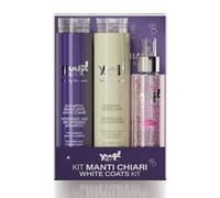 YUUP! - Kit MANTOS CLAROS | Champú blanqueador, Acondicionador desenredante y Pink Velvet, Kit para Perros y Gatos con mantos Blancos o claros