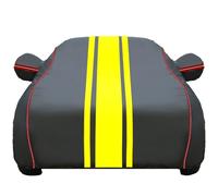 YUUSA Funda Coche Exterior para Ferrari SF90 Spider XX 2023 2024 2025+, Anti-UV Resistente Al Polvo con Lateral Cremallera y Cordón Funda Coche Impermeable,E/Black Yellow