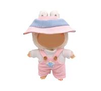 YUUSIKCO Per i vestiti della bambola di peluche La-bu, vestiti della bambola bu-bu,vestiti coordinati per la bambola di peluche La-bu, vestiti della bambola bu-bu da 17 cm, spalline rosa