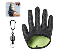 YUVKIN 1 Pcs Guantes de Pesca Impermeables con Protección Anticorte y Cierre Magnético de Látex para Manejo Seguro de Lucio, Siluro y Lucioperca (Mano Derecha)