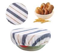 YUVKIN 2 Piezas Tapas para Alimentos Accesorios para Panadería Cestas de Fermentación Cobertores Redondos con Elástico para Masa Madre y Conservación de Comida