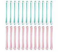 YUVKIN 24 Piezas Rulos para Permanente Pequeños, Set Completo de Rulos para Cabello, Herramienta de Estilo para Mujeres, Ideal para Cabello Natural Largo o Corto (9 cm) (rosablanco, verdiblanco)