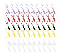 YUVKIN 60 piezas antideslizantes tiradores de cremallera para insertar, extensiones de cremallera, asas de cremallera para mochilas, ropa deportiva (6 colores)
