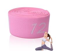 YUVKIN Banda Elástica Yoga Cinta Yoga Banda Stretching para Pilates, Danza, Gimnasia y Ejercicios de Estiramiento (12 Bucles) (Rosa)