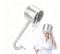 YUVKIN Gorro Secador de Pelo, Difusor para Pelo Rizado, Gorro Térmico para Mascarilla y Peluquería, Capucha Ajustable para Secado, Estilizado y Cuidado Profundo del Cabello (Plata)