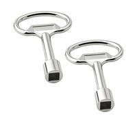 YUVKIN Kit juego de llaves de purgado de radiadores, 2 piezas, universal y cuadradillo, montaje, robusto y estable, reduce el ruido, purgador automático, ideal para calefacción y tapon radiador (8 mm)