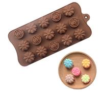 YUVKIN Molde de Chocolate de Silicona Antiadherente, 1 Pieza, Moldes Chocolate 3D, Molde Silicona Chocolate para Bombones y Tabletas, Molde de Silicona para Hornear