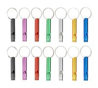 YUVKIN Pack de 14 Silbatos de Emergencia con Llavero, Silbato de Señal, Silbato de Metal, Ideal para Clases Deportivas, Supervivencia, Entrenamiento de Perros, Árbitros y Actividades al Aire Libre