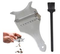 YUVKIN Rebanador de Trufa 1 pieza, Gourmet Ajustable, Cortador Profesional, Cuchilla de Acero Inoxidable, Rallador de Chocolate, Mango de Madera Ergonómico, Versátil, para Queso, Vegetales