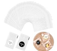 YUVKIN Transparent Self-Adhesive Bags with 200 Thank You Tags - 200 Clear Cellophane Bags 7x7cm for Wrapping Cakes, Chocolates, and Gifts for Weddings Christmas