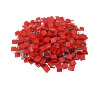 Yuvori Azulejos cuadrados de mosaico de cristal de 1 libra, 0.4 pulgadas, bricolaje, para baño, sala de estar, cocina, balcón (rojo)