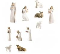 YuWangg Figuras de Navidad,Nacimiento Belen Navidad,Nacimiento Sagrada FamiliaDecoración,Figuras Navidad,Belen Navidad,Juego Figuras Belén Resina,Ideal para decoración del hogar o del jardín