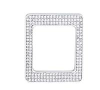 YUWATON Accesorios para Mercedes Benz C250 C300 E 300 E350 E400 S550 GLC CLS350 CLS450 Interior Reloj Relojes 3D Rhinestone Calcomanías Anillo (reloj cuadrado)