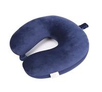 YUWEN Almohada de Viaje Espuma viscoelástica Cabeza Cuello Almohada de avión Viajar Coche Oficina en casa Viaje Cuello Vuelo Almohada Correa a presión Cubierta Suave