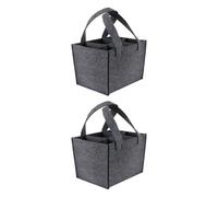 yuwqqoajv 2 Juegos de Portador de Vino de Fieltro de Primera Calidad, Gran Capacidad, Resistente, Amplia aplicación, Bolso Protector para Cerveza y Vino, Color Gris