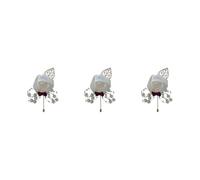 yuwqqoajv 3 Juegos de Broche de boda elegante y elegante, una adición elegante a la vestimenta, tela nostálgica vintage, alfileres de lujo para bodas, broche de flores, Para blanco lechoso