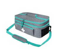 yuwqqoajv Bolsa ligera de primeros auxilios para emergencias, organizador de almacenamiento médico con correa ajustable fácil de llevar, bolsa de primeros, gris