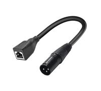 yuwqqoajv Cable adaptador XLR de 3 pines macho a hembra de 30 cm de longitud resistente para señales de audio de alto rendimiento y controladores de