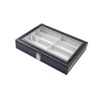 yuwqqoajv Caja de almacenamiento para gafas, organizador de con cajón, estuche multifuncional para gafas, expositor de joyas, 8 compartimentos