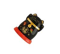 yuwqqoajv Caja para Palillos de Dientes, Adorno de Gato de la Suerte de China, Creativa, para Cocina, Comedor, hogar, Estuche de Almacenamiento para hisopos de, Negro, 6.6 x 7.7 cm