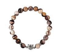 yuwqqoajv de piedra natural hecha a mano para energía positiva. Cada está cuidadosamente elaborada a mano con cuentas creativas, marrón