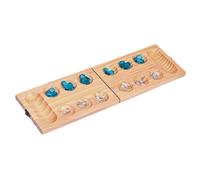 yuwqqoajv Juego de portátil de para Madera Mancala con 48 Cuentas Multicolores. Juego de Estrategia Divertido para Viajes Que fomenta la interacción Social y
