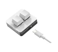 yuwqqoajv Mini Teclado retroiluminado RGB, Compacto, de 2 Teclas, diseñado para Videojuegos y Juegos de, mejoras de Rendimiento, Mini Teclado de 2 Teclas,